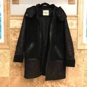Abercrombie & Fitch Shearling Style Winter Coat